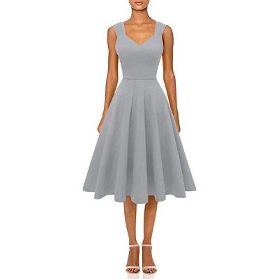 Women Tea Dress for Vintage Cocktail Party, Modest Aline Dresses, Church & Prom